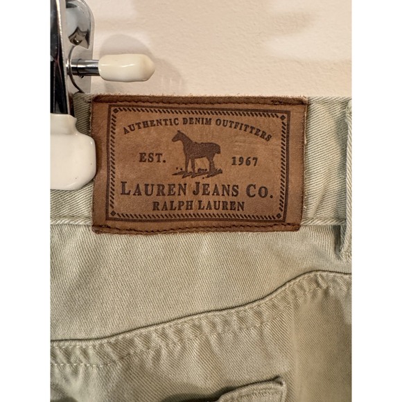 LRL LAUREN Jeans Co Classic Capri Green Pants SZ 16  35"waist‎ 21"inseam Vintage - Picture 4 of 8